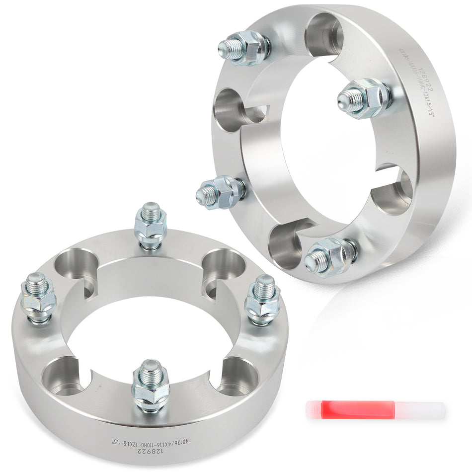 2Pcs 1.5inch Wheel Spacers 4x136 Fits Honda Talon Pioneer 1000 ATV UTV 4/136 12x1.5