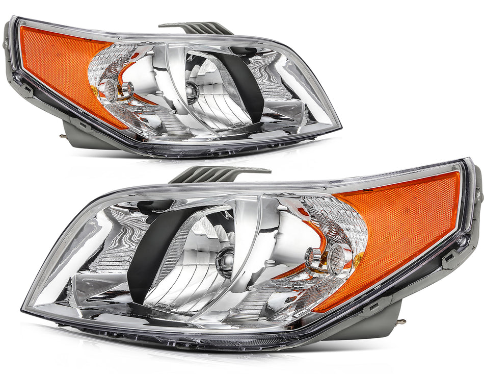 For 2007-2011 Chevy Aveo Sedan 2007-2009 Pontiac Wave Headlights Assembly Pair