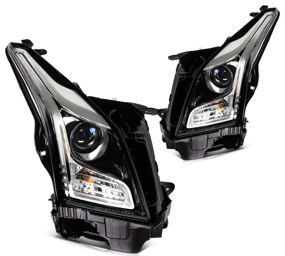 Headlights Assembly For 2013-2018 Cadillac ATS Halogen Type LeftRight Pair