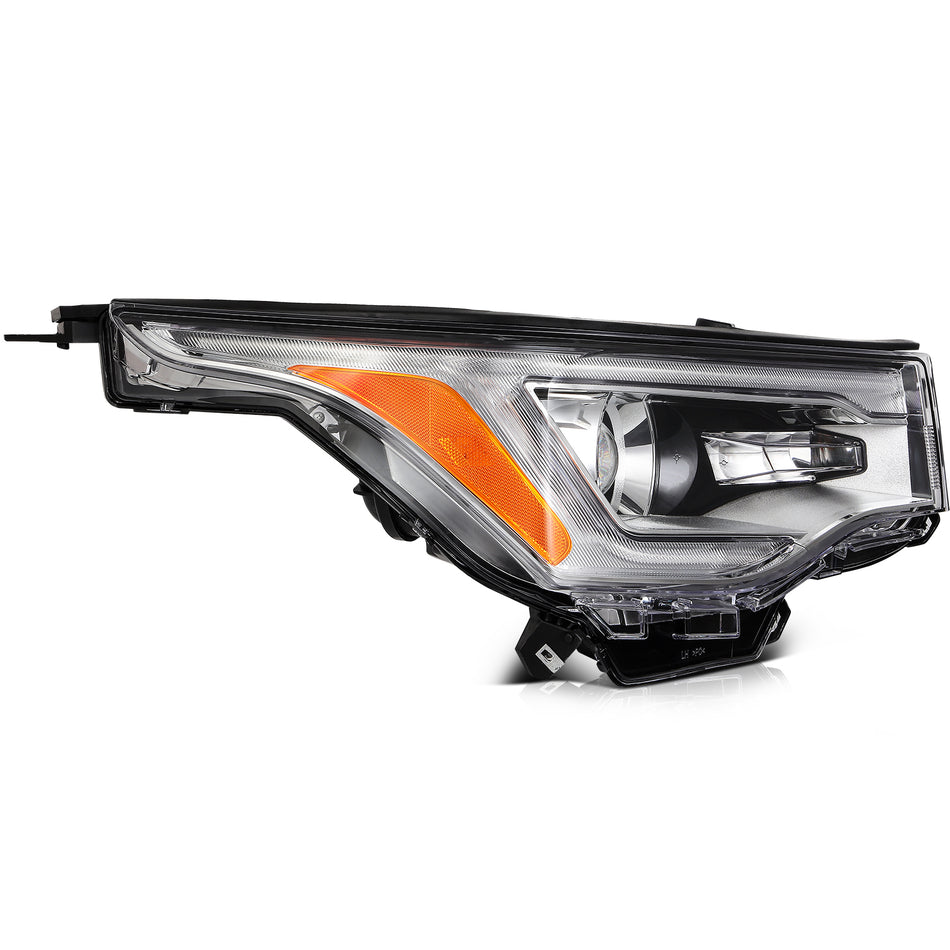 Fits 2017-2019 GMC Acadia Headlight Chrome Housing LED DRL Type Right Side
