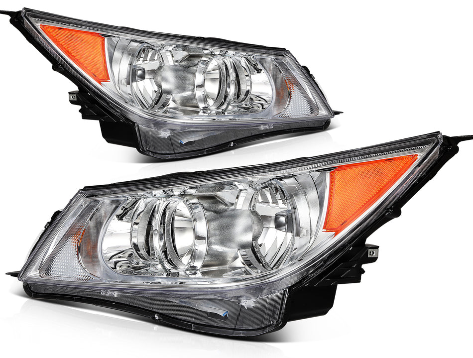 For Buick LaCrosse 2010-2013 Headlights Assembly Pair LeftRight Chrome Housing