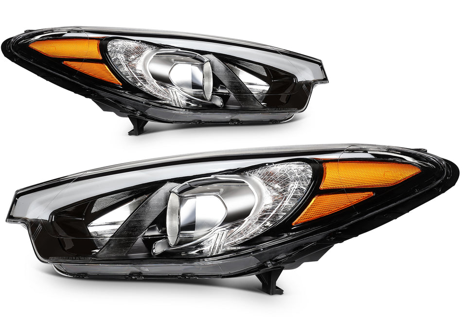 Headlights Assembly For 2014 2015 2016 Kia Forte Halogen Headlamps LeftRight