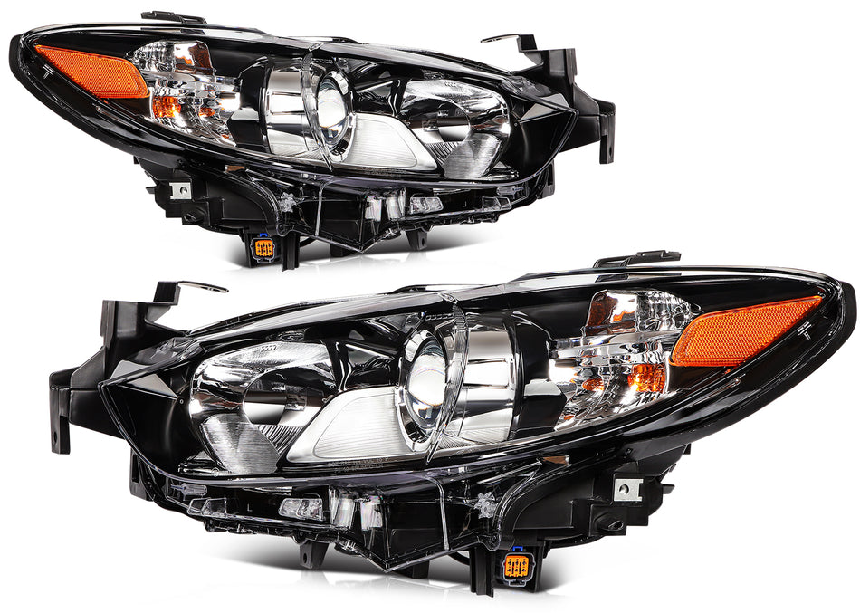Headlights Assembly For Mazda 6 2014-2017 Black Housing Headlmaps LeftRight