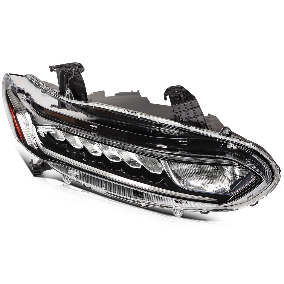 Black Right Passenger Halogen LED Headlight with LEDDRL For 2018-2022 Honda Accord