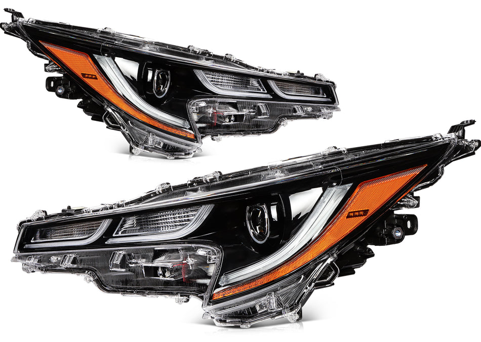 2pcs LED Projector Headlights with LED DRL For 2020-2021 Toyota Corolla SE XLE XSE