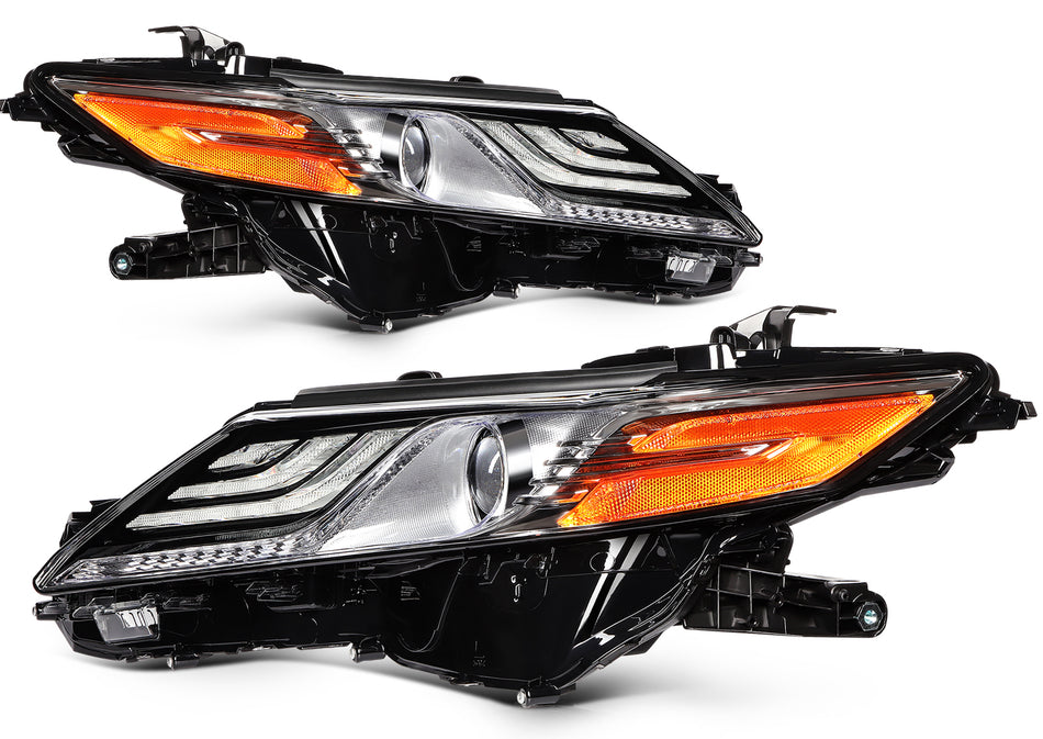 2pcs/Pair For 2018-2020 Toyota Camry XLE XSE Full LED Projector Headlight with DRL