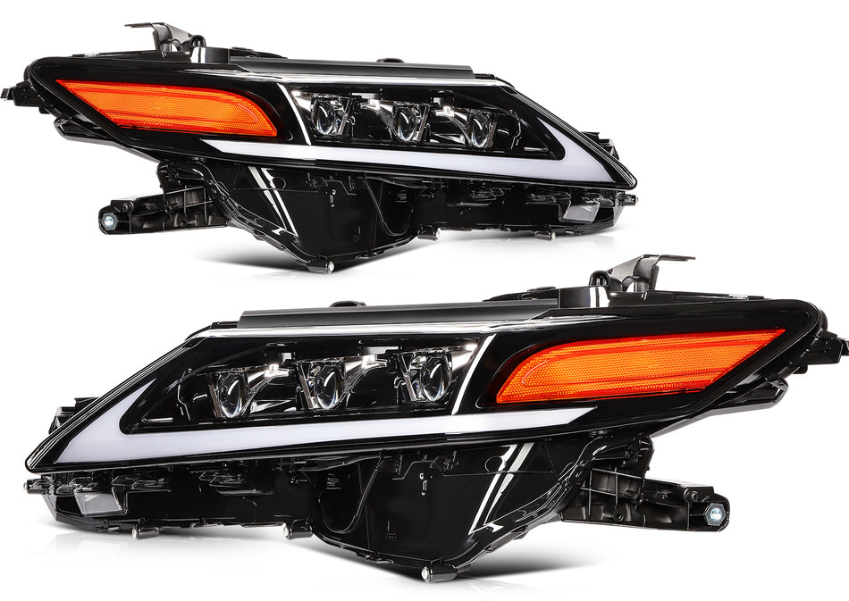Full LED Headlights Assembly For 2018-2023 Toyota Camry with LED DRL Pair