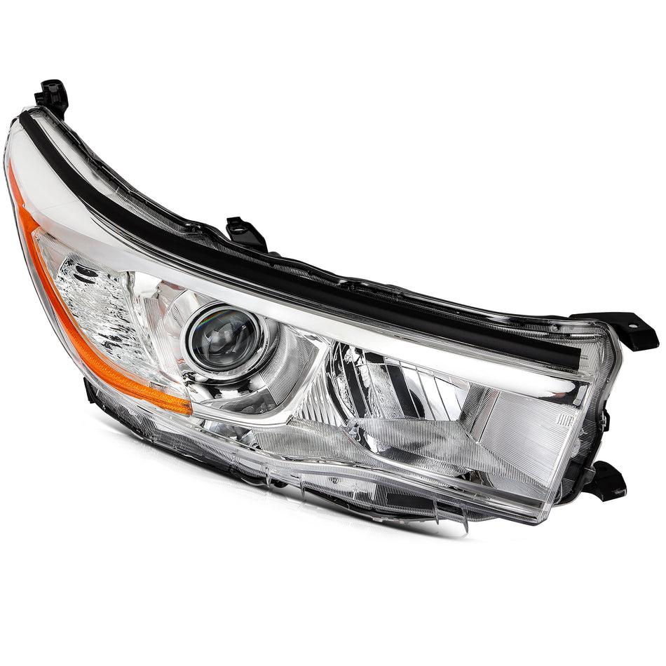Headlight Assembly Set For Toyota Highlander 2015-2017 Chrome Housing Right Side