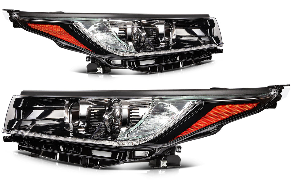 Headlights Assembly Pair For Toyota Highlander 2017 2018 19 with LED DRL Projector