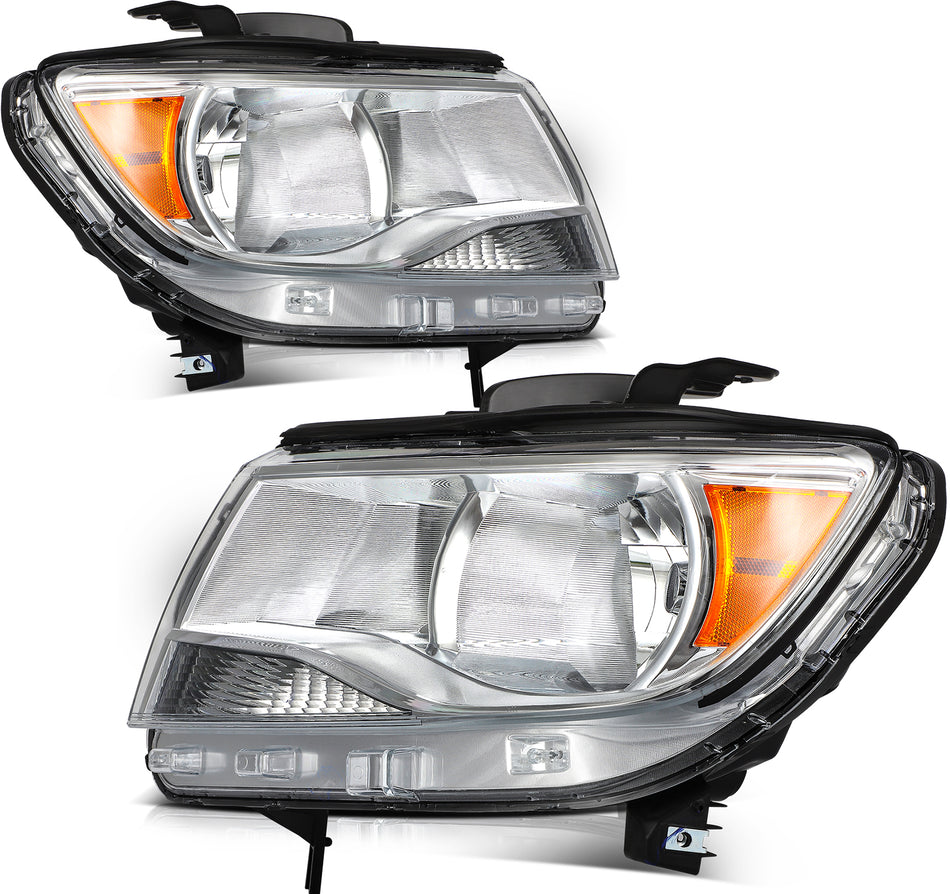 For 2015-2022 Chevy Colorado Headlight Assembly LeftRight Chrome Housing