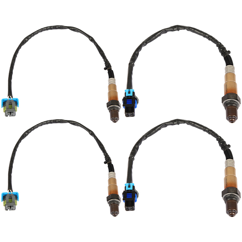4X Up & Down O2 Oxygen Sensor Manual Trans For 2010 2011 Chevy Camaro V6 3.6L