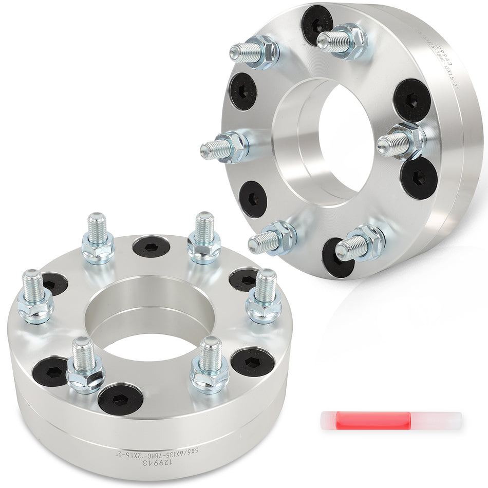 (2) 5x5 to 6x135 Wheel Adapters 2inch 5x127 Hub to 6x135 Wheel Fits Dodge Chrysler