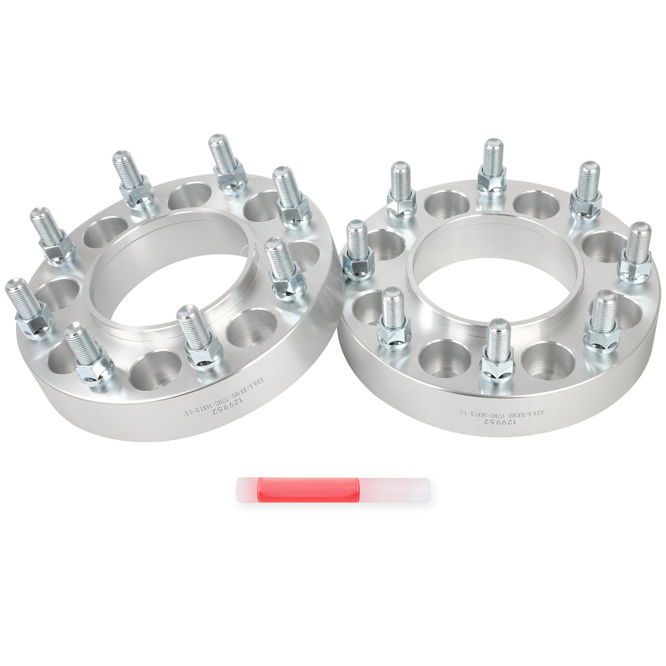 2X 1.5inch 8x6.5 to 8x180 Hubcentric Wheel Adapters For GMC Sierra Silverado 2500HD