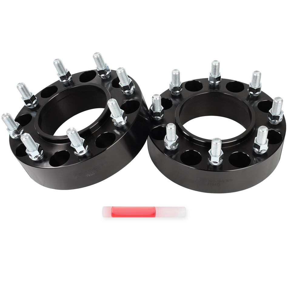 2x 2 inch 8x180 Wheel Spacers Hubcentric Fits Chevy Silverado 2500 HD 2011-2024