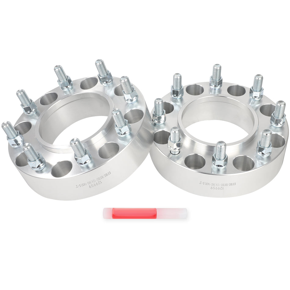 2 Pcs 8X180 2 inch Wheel Spacers Hub Centric M14x1.5 For GMC Sierra 3500 HD SRW