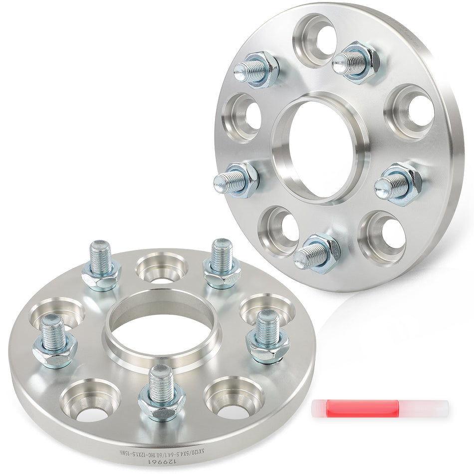 2X 15mm 5x120 to 5x114.3 Wheel Adapters 12x1.5 For Honda Odyssey Pilot Acura MDX