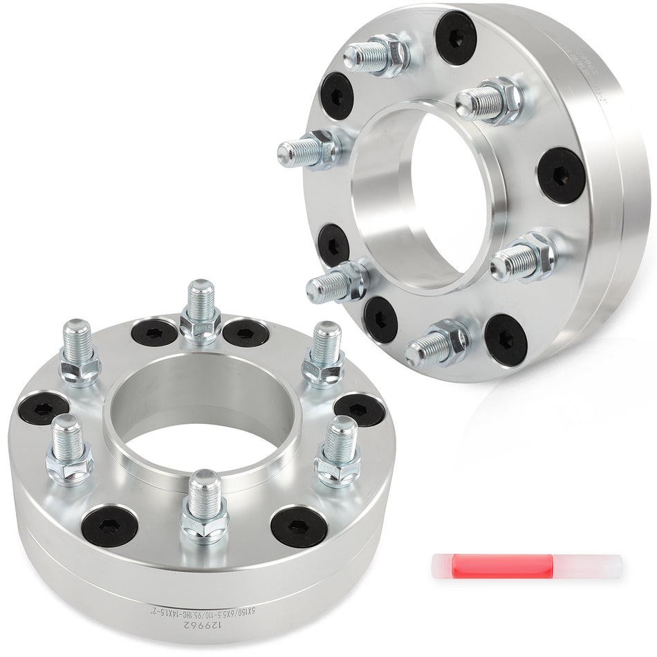 (2) 2inch Hubcentric 5x150 to 6x5.5 Wheel Adapters 14x1.5 For Toyota 5 Lug to 6 Lug