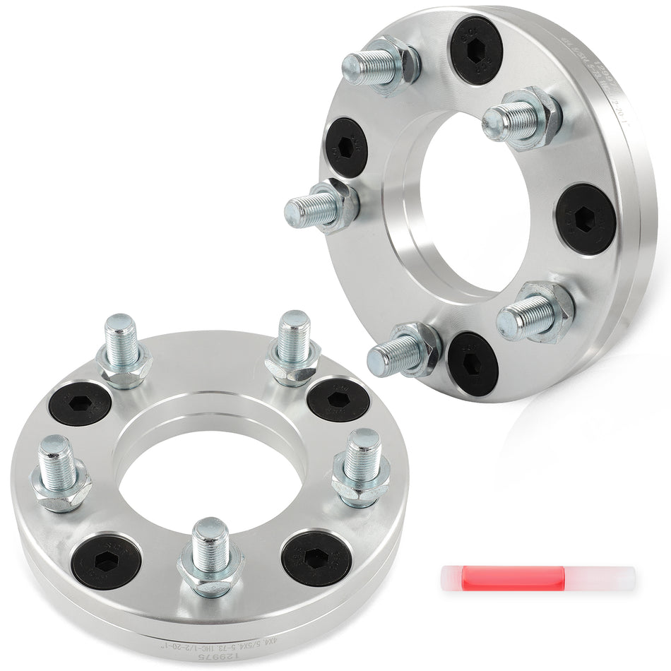 2Pc 1inch 4x114.3 to 5x114.3 Conversion Wheel Adapters 1/2inchx20 4 Lug to 5 Lug Wheel