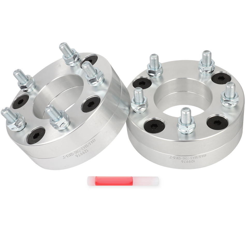 For 4x114.3 4 Lug Model to 5x114.3 5 Lug Wheel (2) 1 inch Wheel Adapters 12x1.5