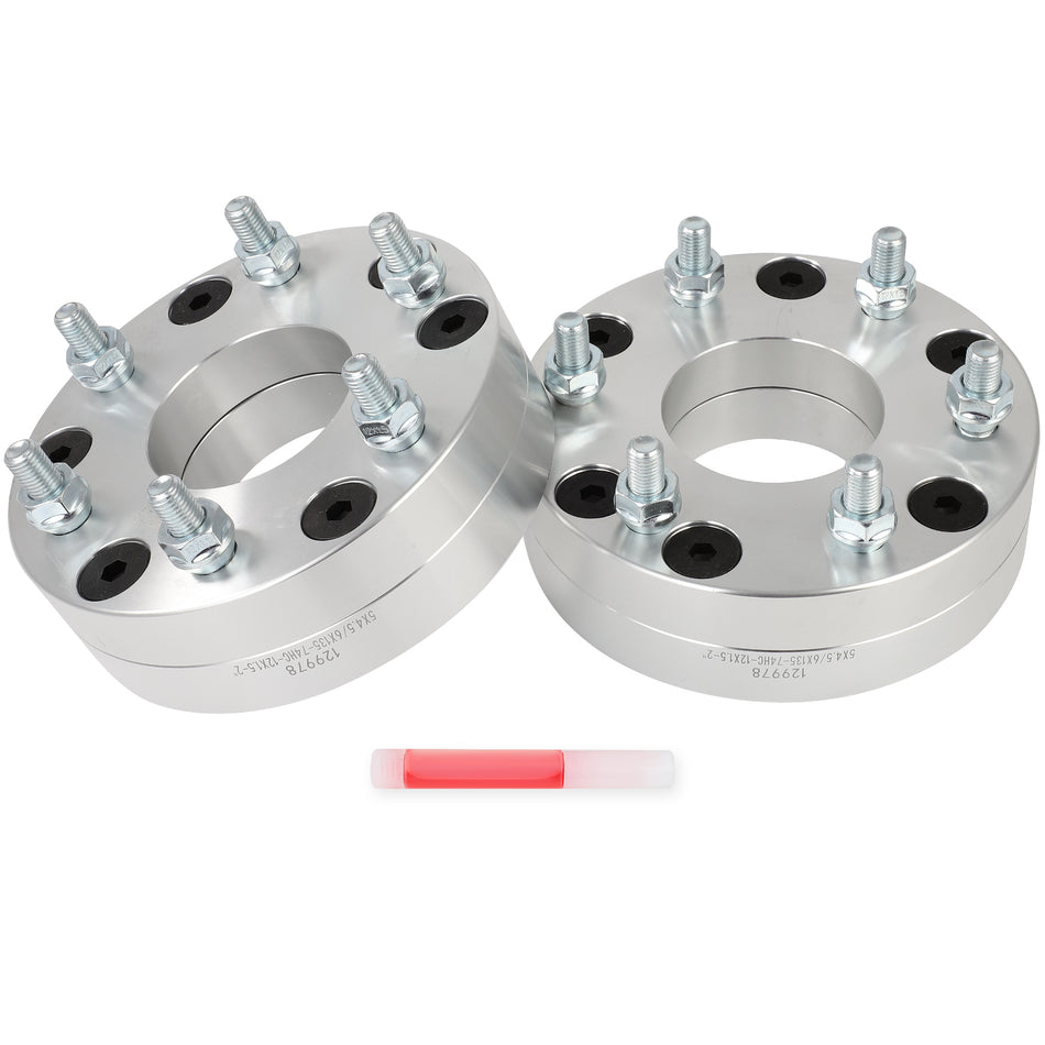 (2) 5x4.5 to 6x135 Wheel Adapters 2inch 5x114.3 Hub to 6x135 Wheel For Toyota Honda