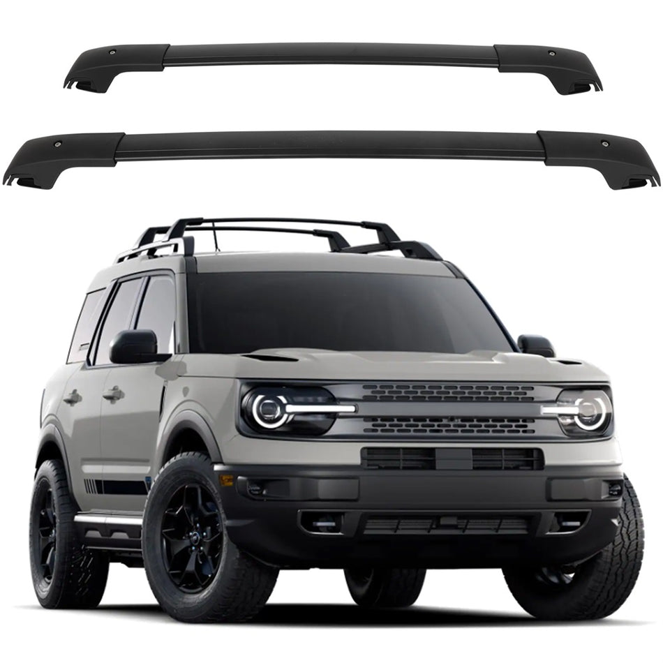 New For Ford Bronco Sport 2020-2021 Roof Rack Cargo Cross Bars Black Aluminium