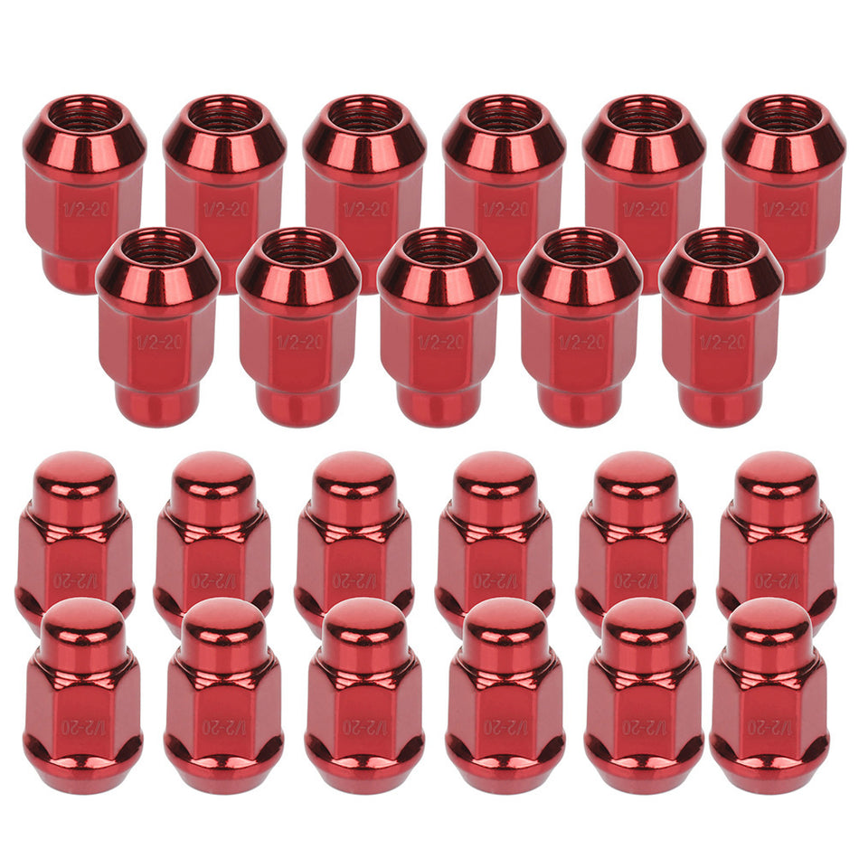 23 Set of Red 1/2-20 Wheel Lug Nuts Fits 2002 2003 2004-2013 Fits Jeep Liberty
