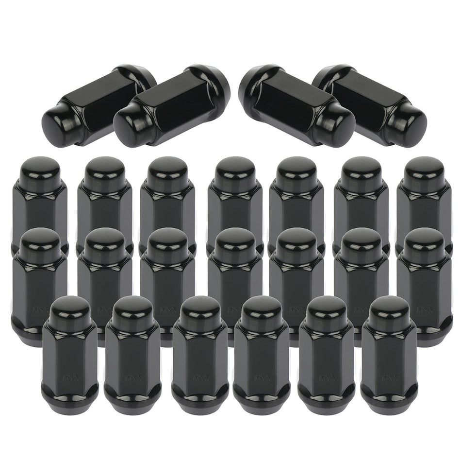 24 Pieces of Black Thread Pitch M14x2 Lug Nuts Fits Ford Expedition 1997-2014