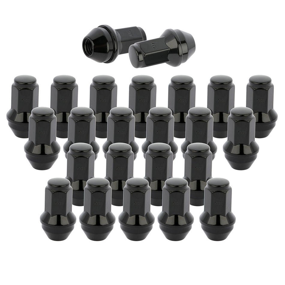 24 Pcs M14x2 Black Lug Nuts Fits Ford F-150 Expedition Lincoln Navigator Mark LT