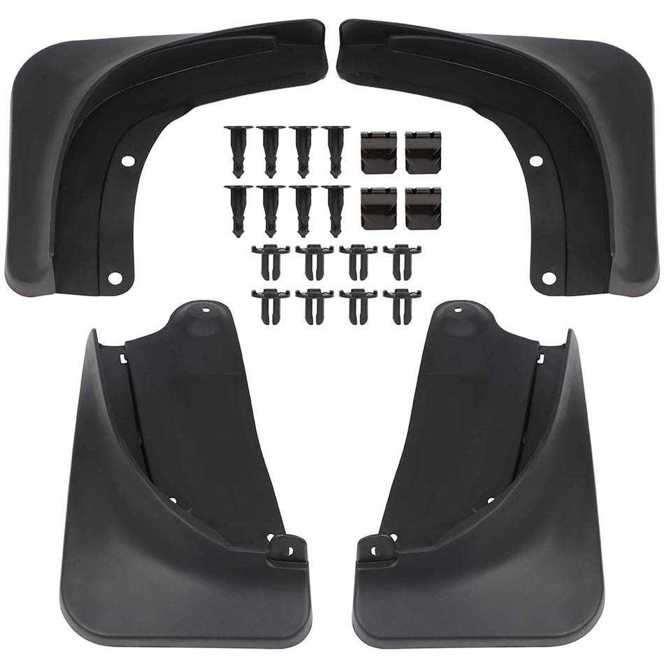 4 Pcs Front+Rear Fender Fits Tesla Model Y 2020-2021 Shields Mudguards Mud Flaps