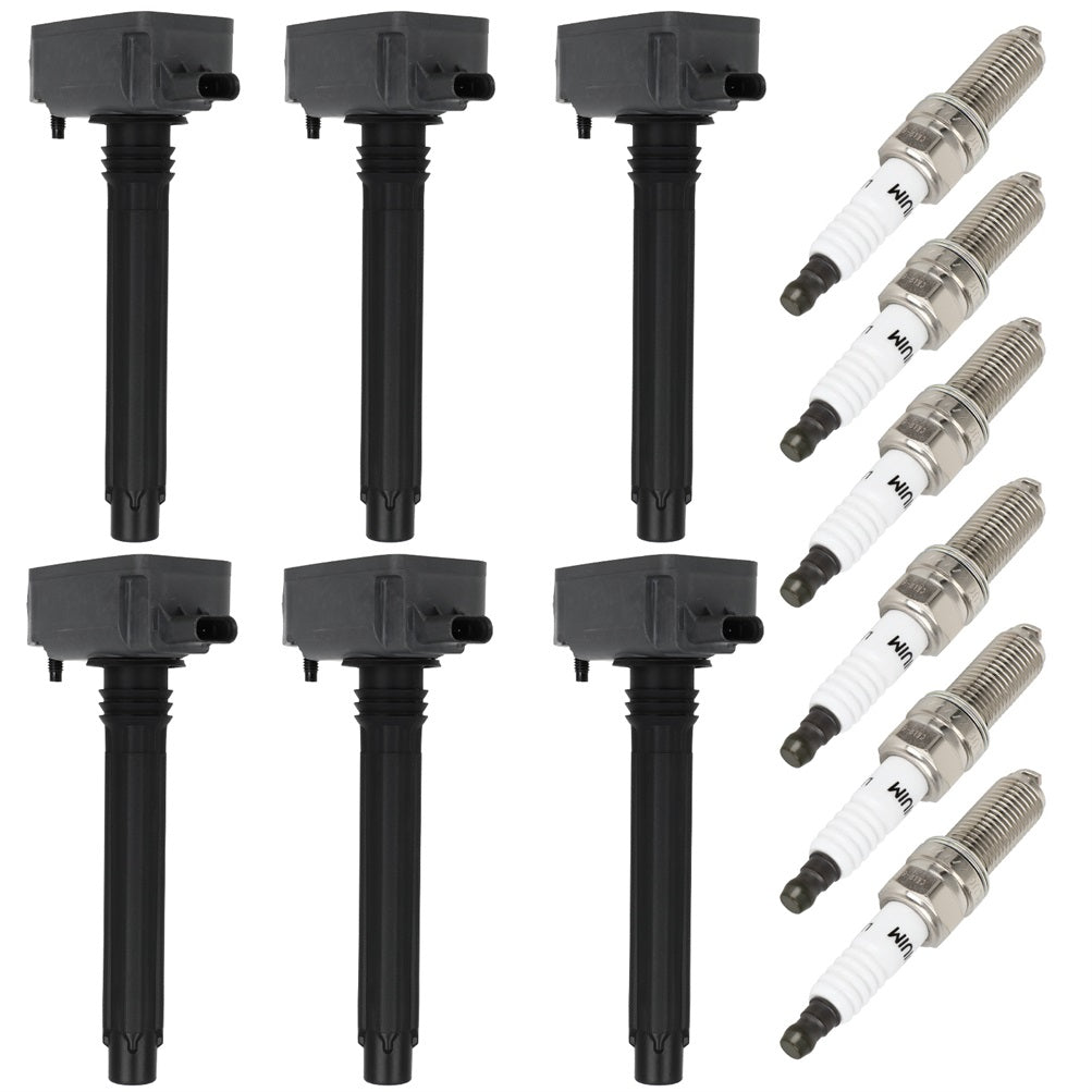 6 For 2017 2018 2019 2020 Dodge Durango 3.6L V6 Ignition Coil & Spark Plug Only for Auto