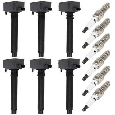 6 For 2017 2018 2019 2020 Dodge Durango 3.6L V6 Ignition Coil & Spark Plug Only for Auto
