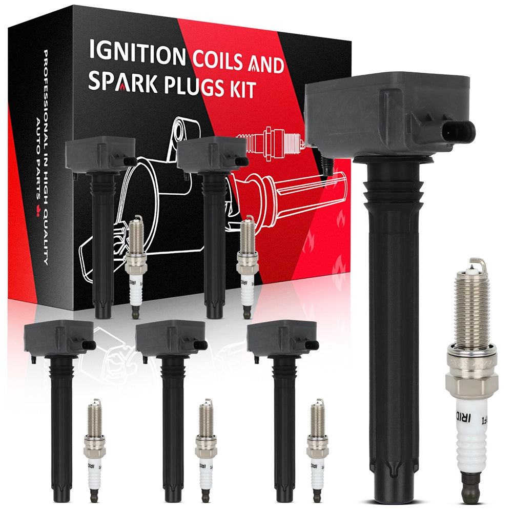 6 For 2017 2018 2019 2020 Dodge Durango 3.6L V6 Ignition Coil & Spark Plug Only for Auto