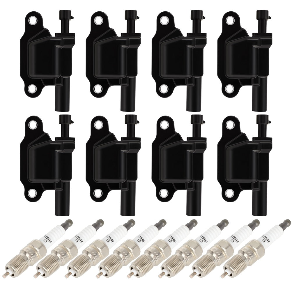 8 Square For 07 08-14 Cadillac Escalade ESV 6.2L V8 Ignition Coil & Spark Plug Only for Auto