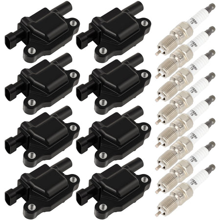 8 Square For 07 08-14 Cadillac Escalade ESV 6.2L V8 Ignition Coil & Spark Plug Only for Auto