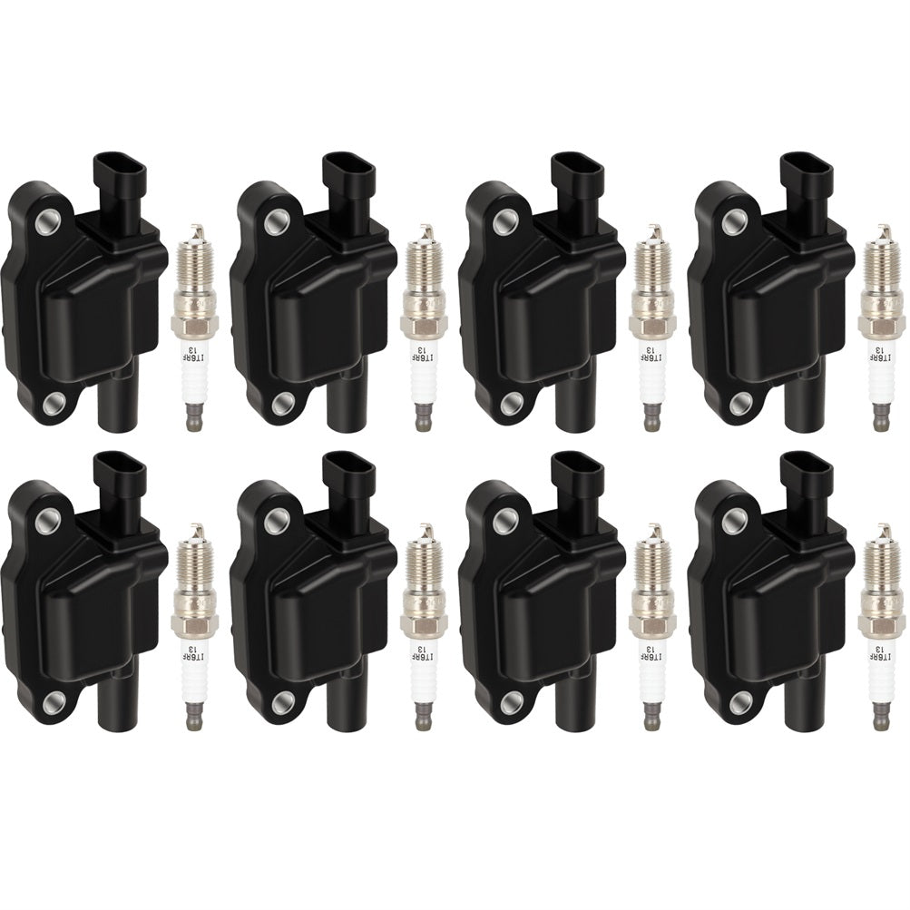 8 Square For 07 08-14 Cadillac Escalade ESV 6.2L V8 Ignition Coil & Spark Plug Only for Auto