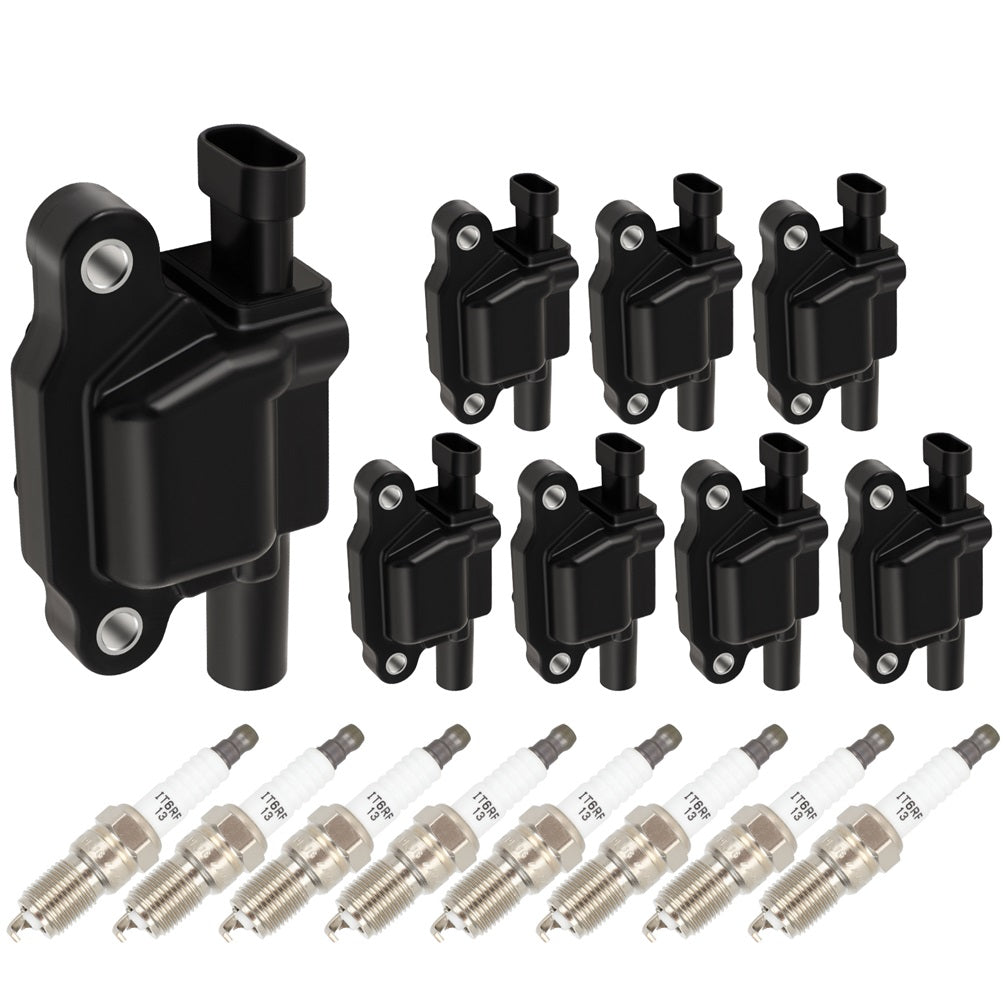 8 Square For 07 08-14 Cadillac Escalade ESV 6.2L V8 Ignition Coil & Spark Plug Only for Auto