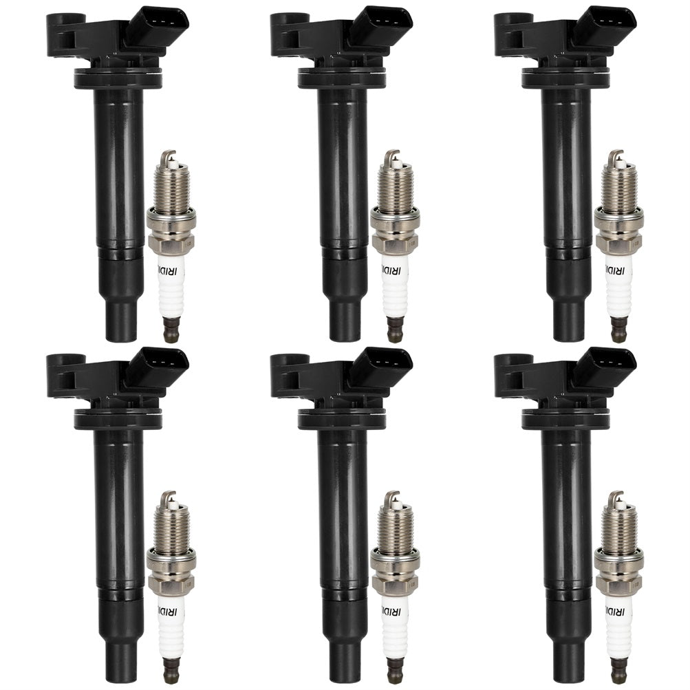 6 For 01 02 03 Toyota Highlander 3.0L V6 Ignition Coil & 6 Iridium Spark Plugs Only for Auto