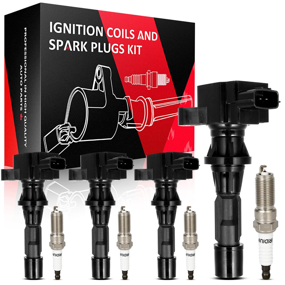 4 Ignition Coil & Spark Plug Kits For Mazda 3 6 2.0L 2.3L 2.5L 2006-2013