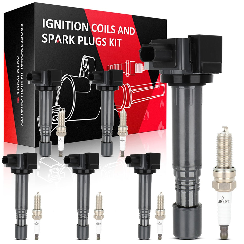 Ignition Coils & Iridium Spark Plugs Kit For 2016-2020 Honda Pilot V6 3.5L