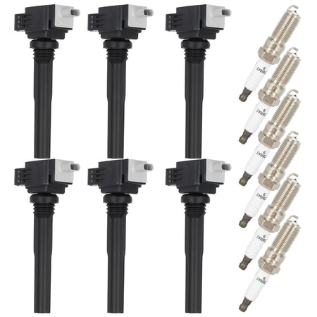 6 For 2017 2018 2019 Ford F-150 3.5L V6 Ignition Coil & Spark Plug Only for Auto