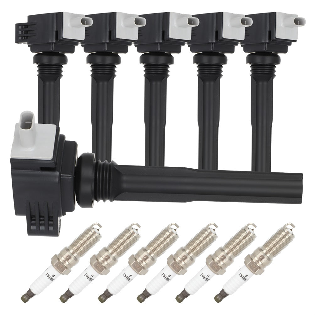 6 For 2017 2018 2019 Ford F-150 3.5L V6 Ignition Coil & Spark Plug Only for Auto