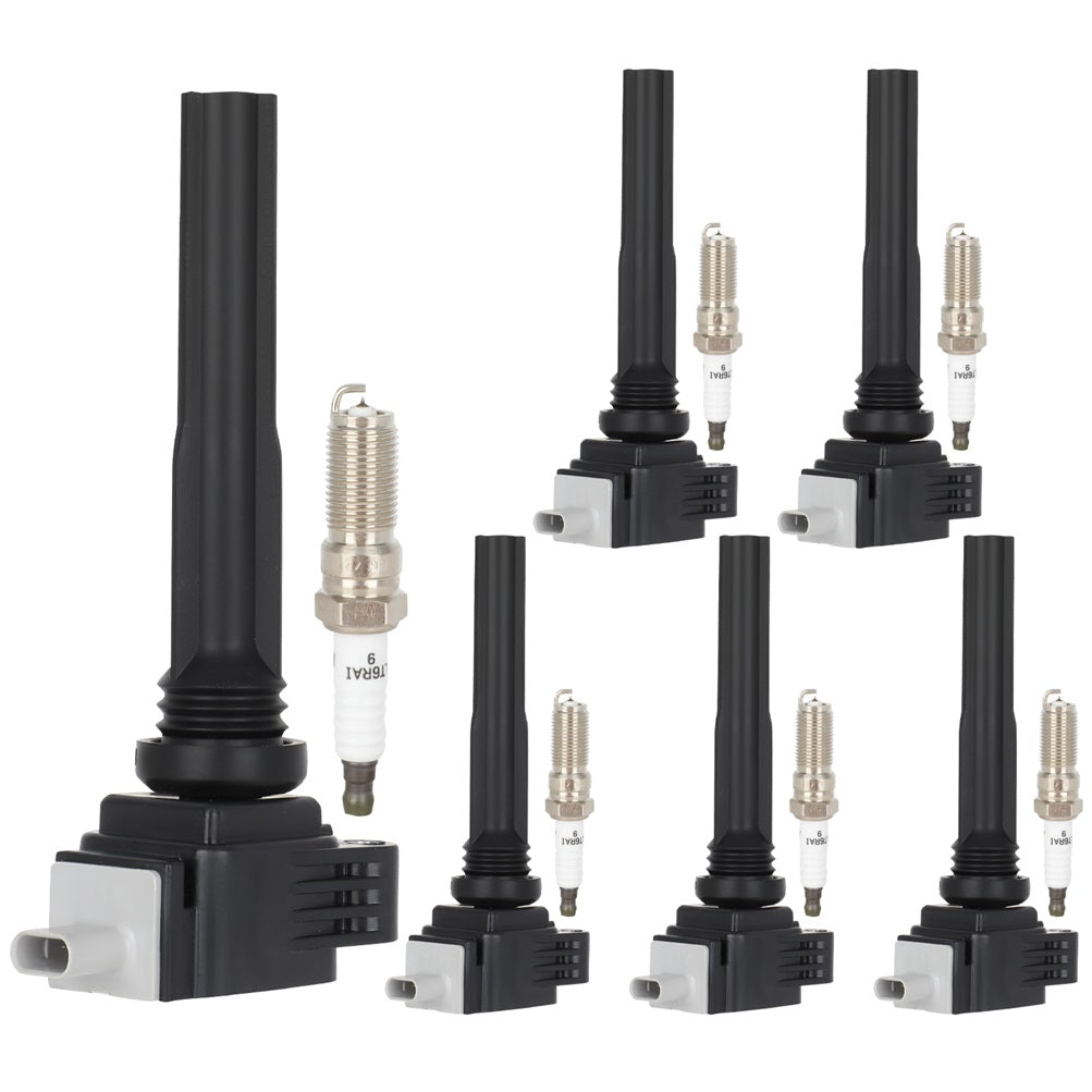 6 For 2017 2018 2019 Ford F-150 3.5L V6 Ignition Coil & Spark Plug Only for Auto