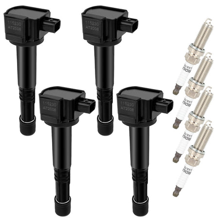 4 For 2013-2017 Honda Accord 2.4L L4 Ignition Coil & 4 Iridium Spark Plugs Only for Auto