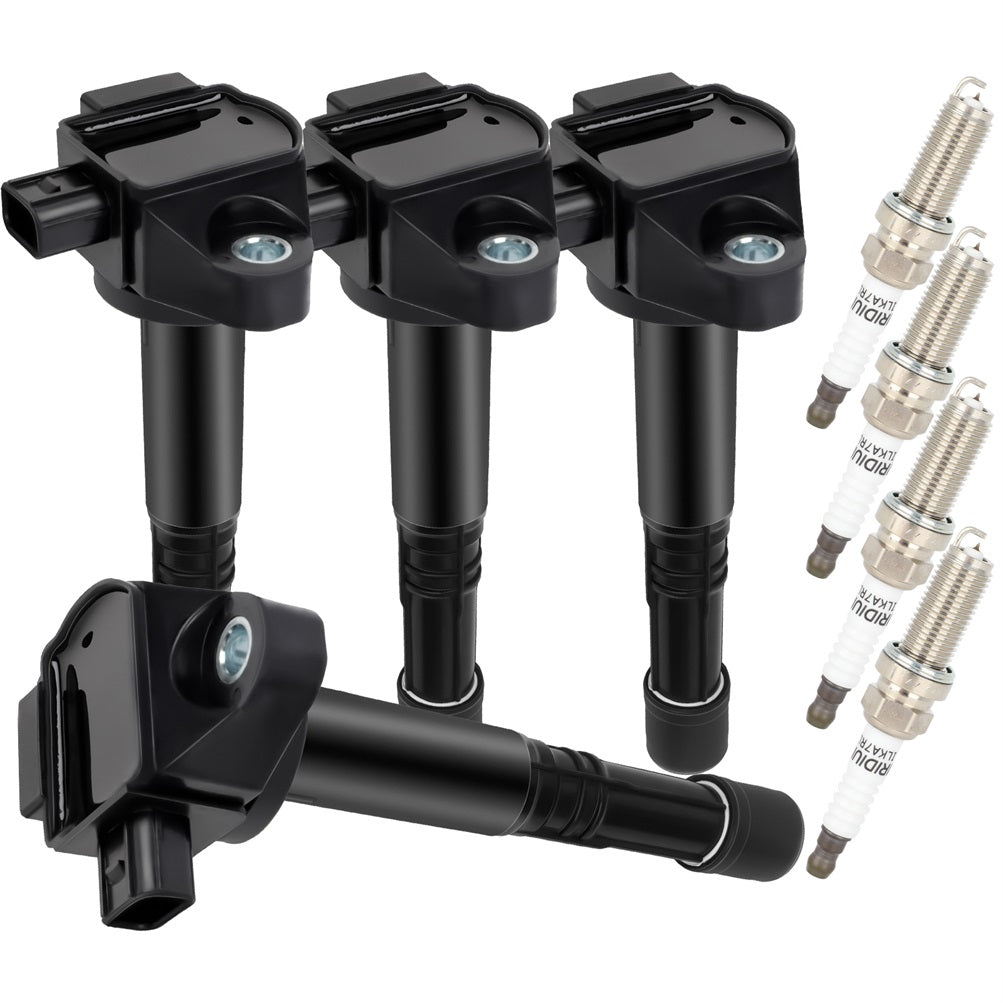 4 For 2013-2017 Honda Accord 2.4L L4 Ignition Coil & 4 Iridium Spark Plugs Only for Auto