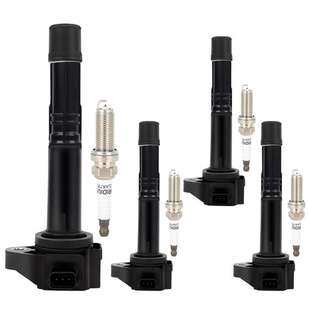 4 For 2013-2017 Honda Accord 2.4L L4 Ignition Coil & 4 Iridium Spark Plugs Only for Auto