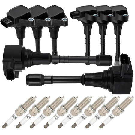 8 For 2011-2012 Infiniti QX56 5.6L V8 Ignition Coil & Iridium Spark Plug Only for Auto
