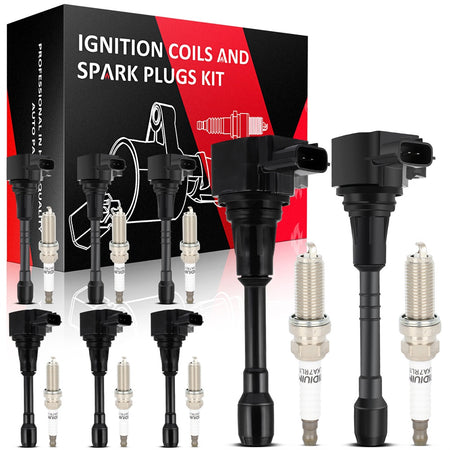 8 For 2011-2012 Infiniti QX56 5.6L V8 Ignition Coil & Iridium Spark Plug Only for Auto