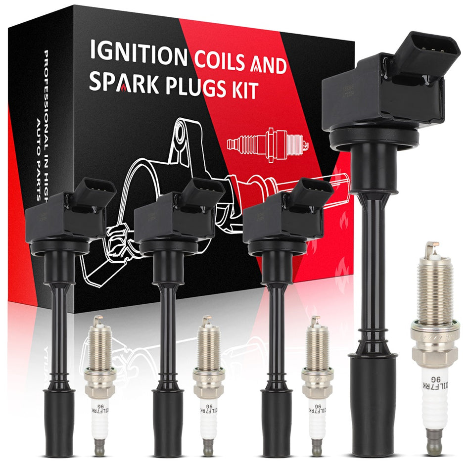 4 For 2.0L L4 GS200t GS300 IS200t IS300 NX200t NX300 Ignition Coil Spark Plug