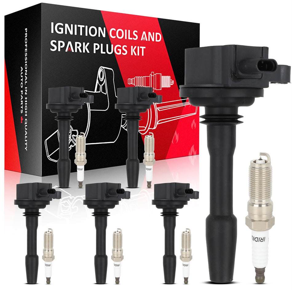 6 For 2018-21 Ford F150 Truck V6 3.3L Ignition Coil & Spark Plug