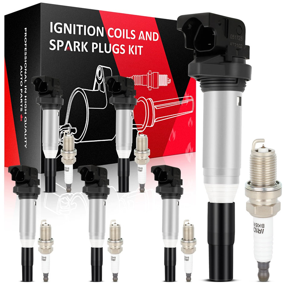 Ignition Coils & Spark Plugs For BMW 328i 335i 528i 530i 3.0L 550i 750i M5 X3 Z4